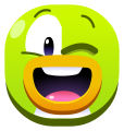 Emoticon de Piscadinha Interface da Festa Ilha do Club Penguin