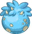 Ovo de Puffle Tricerátopo Azul Escavação Jurássica.