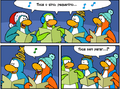 A história em quadrinhos da 427ª edição do Club Penguin News.