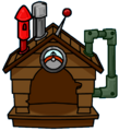 Casa Marrom Caverna do Puffle Marrom