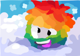 A pintura do Puffle Multicor.