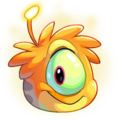 Puffle Alienígena Laranja Interface da festa