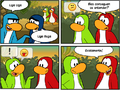 A história em quadrinhos da 432ª edição do Club Penguin News.