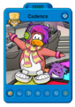 O antigo Cartão de Pinguim da Cadence junto com seu puffle, Lolz.