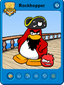 O antigo Cartão de Pinguim do Rockhopper.